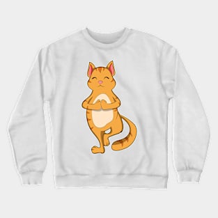 Cat Yoga Exercise Crewneck Sweatshirt